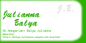 julianna balya business card